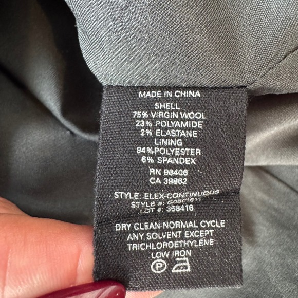 Theory Elex Fit & Flare Wool Dress Charcoal Gray 00 Mini Feminine Silhouette - Picture 8 of 8